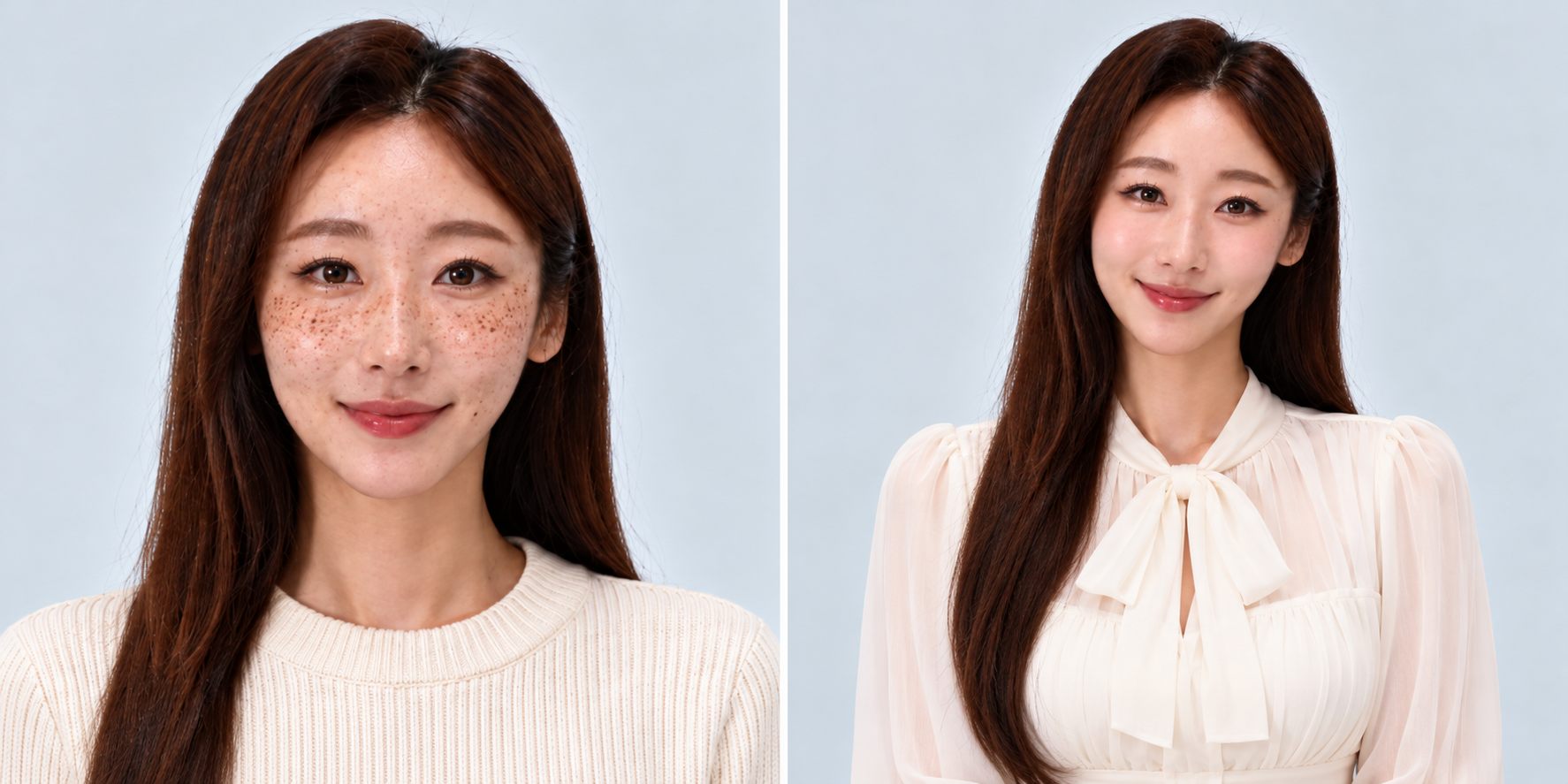 친구 린린의 기미·잡티 관리 전후 비교
