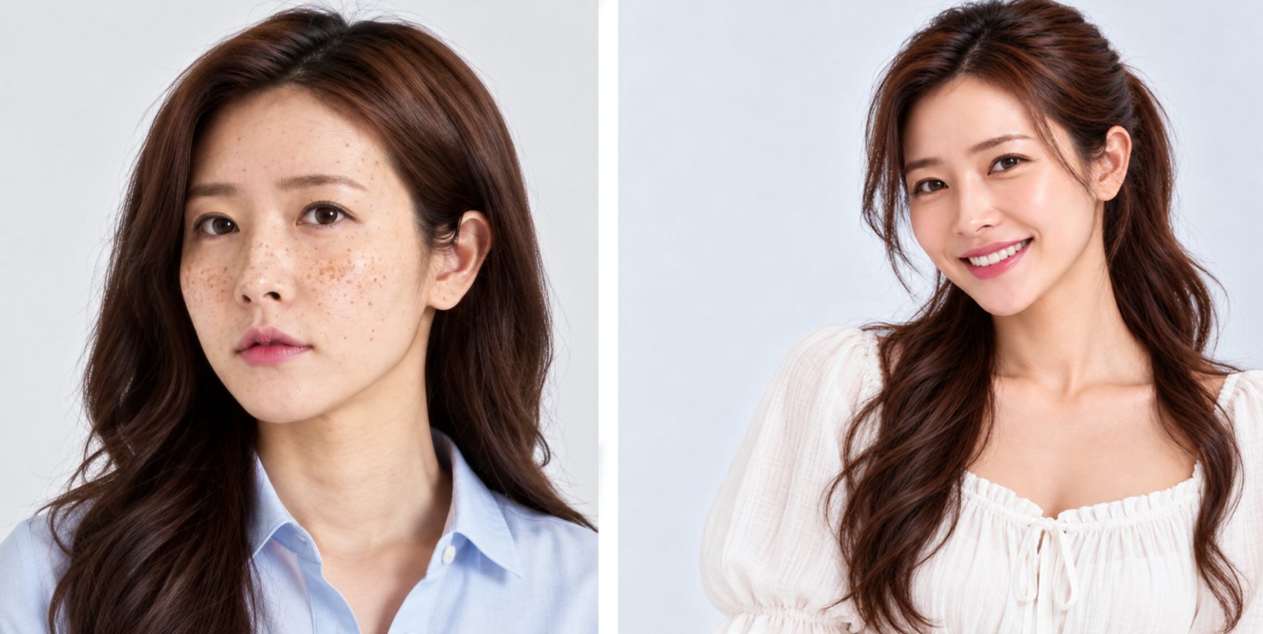 동료 판판의 기미·잡티 관리 전후 비교